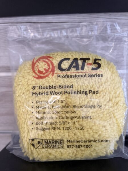 Marine Detail 8” Hybrid Wool Pad 80/20 Double Sided