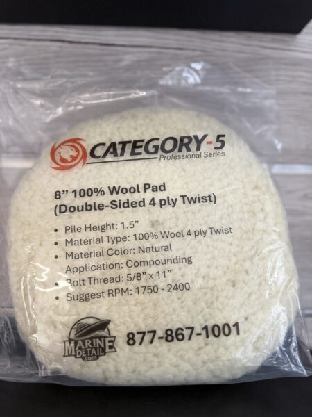 Marine Detail 8" Double Sided Wool Cutting Pad